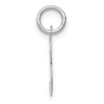 14k White Gold Small Fancy Script Letter B Initial Charm - Image 2