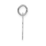 14k White Gold Small Fancy Script Letter F Initial Charm - Image 2