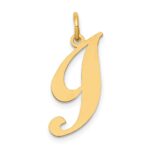 14K Medium Fancy Script Letter I Initial Charm