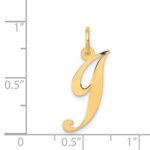 14K Medium Fancy Script Letter J Initial Charm - Image 3
