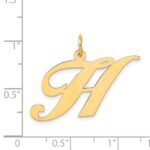 14k Large Fancy Script Letter H Initial Charm - Image 3