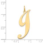 14k Large Fancy Script Letter J Initial Charm - Image 3