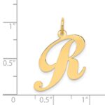14k Large Fancy Script Letter R Initial Charm - Image 3