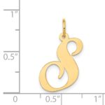 14k Large Fancy Script Letter S Initial Charm - Image 3