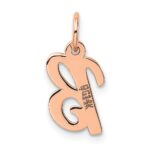 14k Rose Gold Small Script Letter B Initial Charm - Image 3