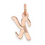14k Rose Gold Small Script Letter K Initial Charm - Image 3