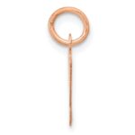 14k Rose Gold Small Script Letter M Initial Charm - Image 2