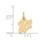 14k Small Script Letter W Initial Charm - Image 4