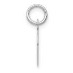14k White Gold Small Script Letter D Initial Charm - Image 2