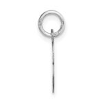 14k White Gold Small Script Letter E Initial Charm - Image 2