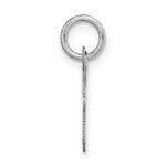 14k White Gold Small Script Letter W Initial Charm - Image 2