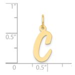 14k Medium Script Letter C Initial Charm - Image 4