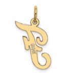14k Medium Script Letter F Initial Charm - Image 3