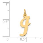 14k Medium Script Letter I Initial Charm - Image 4