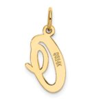 14k Medium Script Letter O Initial Charm - Image 3