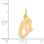 14k Medium Script Letter O Initial Charm - Image 4