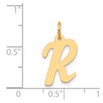 14k Medium Script Letter R Initial Charm - Image 4