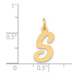 14k Medium Script Letter S Initial Charm - Image 4