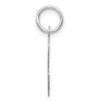 14k White Gold Medium Script Letter C Initial Charm - Image 2