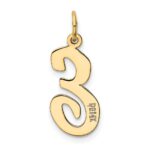 14k Large Script Letter E Initial Charm - Image 3