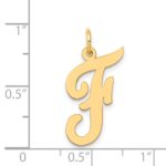 14k Large Script Letter F Initial Charm - Image 4