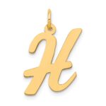 14k Large Script Letter H Initial Charm