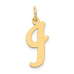 14k Large Script Letter I Initial Charm