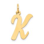 14k Large Script Letter K Initial Charm