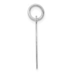 14k White Gold Large Script Letter D Initial Charm - Image 2