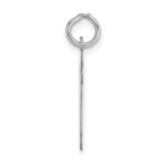 14k White Gold Large Script Letter W Initial Charm - Image 2