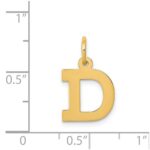 14k Small Block Letter D Initial Charm - Image 4