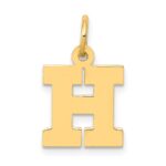 14k Small Block Letter H Initial Charm