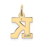 14k Small Block Letter K Initial Charm - Image 3