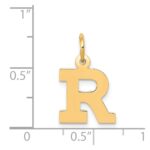 14k Small Block Letter R Initial Charm - Image 4
