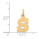 14k Small Block Letter S Initial Charm - Image 4