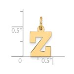 14k Small Block Initial Z Charm - Image 4