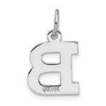 14KW Small Block Letter B Initial Charm - Image 4