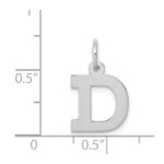 14KW Small Block Letter D Initial Charm - Image 3