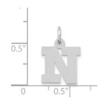 14KW Small Block Letter N Initial Charm - Image 3