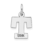 14KW Small Block Letter T Initial Charm - Image 4