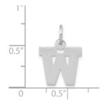 14KW Small Block Letter W Initial Charm - Image 3