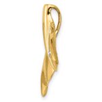 14K Diamond Whale Tail Chain Slide - Image 2
