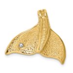 14K Diamond Whale Tail Chain Slide - Image 3