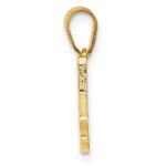 14KY Script Letter A Initial Pendant - Image 2