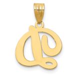 14KY Script Letter D Initial Pendant - Image 4